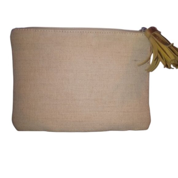 Beige Pouch with Pineapple Design - Picture 3 of 5